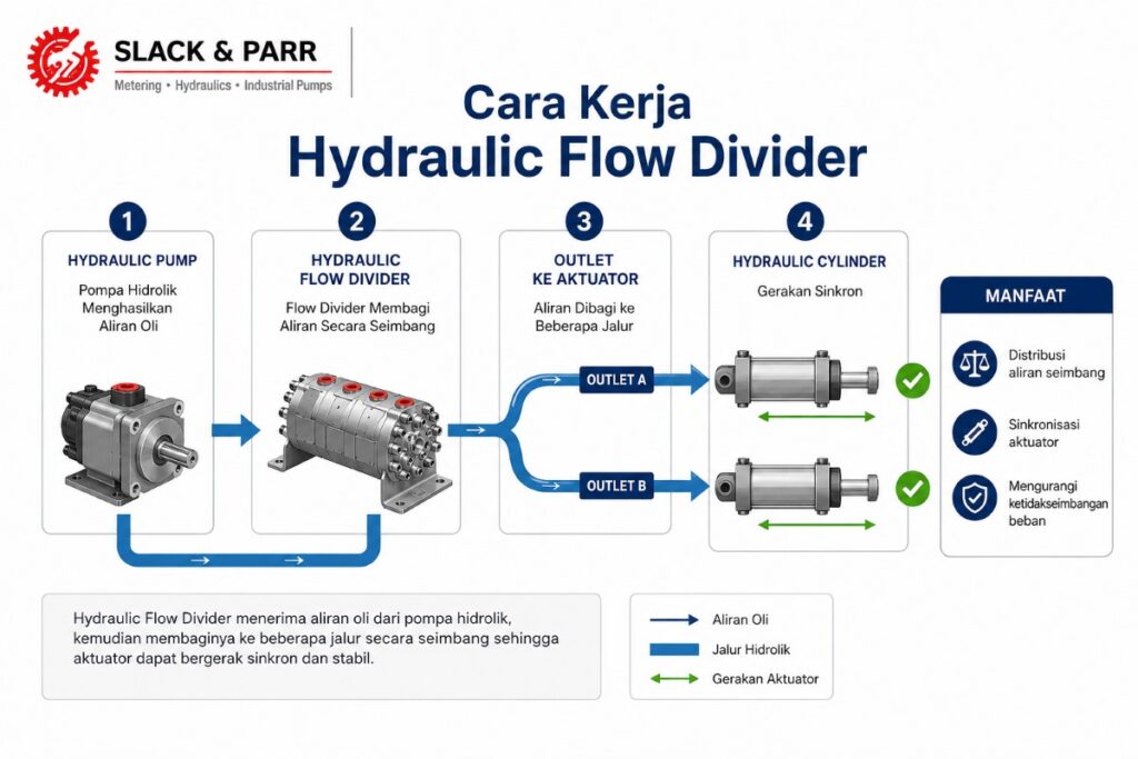 cara kerja hydraulic flow divider