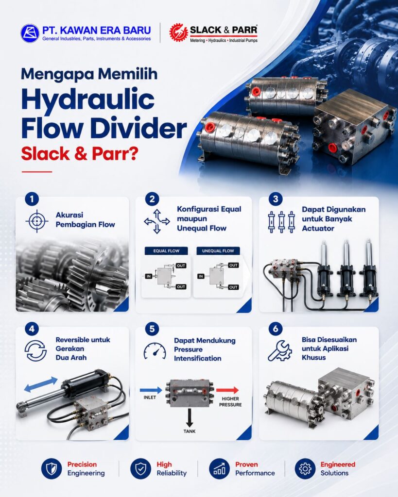 memilih hydraulic flow divider