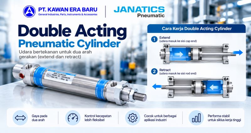 Double Acting Pneumatic Cylinder Infographic