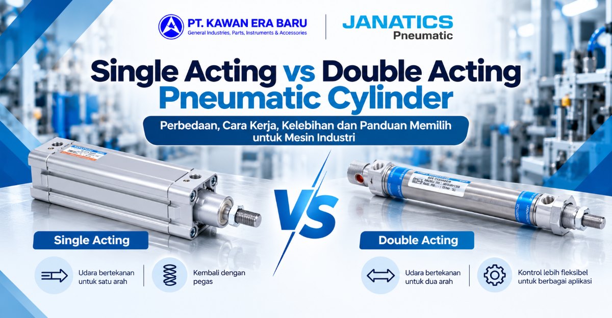 Single vs Double Acting Pneumatic Cylinders